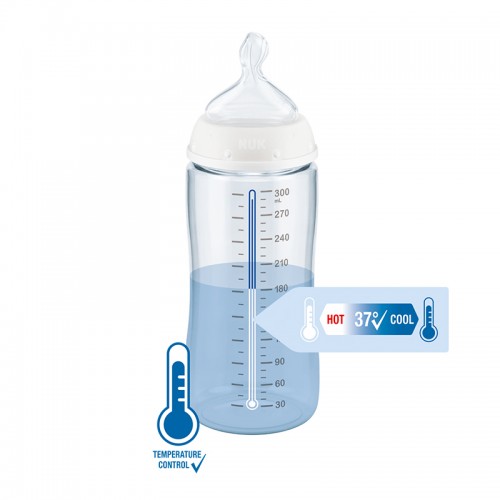 NUK Premium Choice PPSU Temperature Control Bottle with Silicone Teat 300ml | Feeding Bottle | Made in Germany